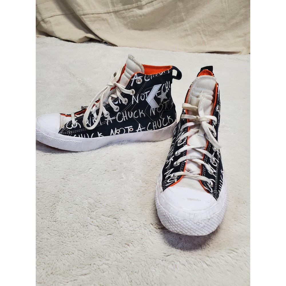 Converse Untitled Not a Chuck Taylor Black White High Top Sneakers Shoes Men 9.5